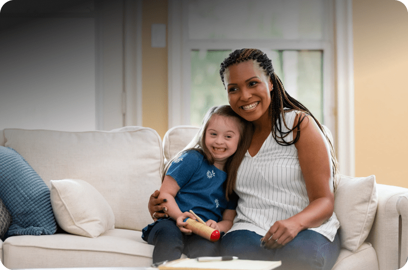 Woman and child enjoying time together