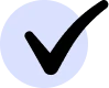 Tick mark in blue circle